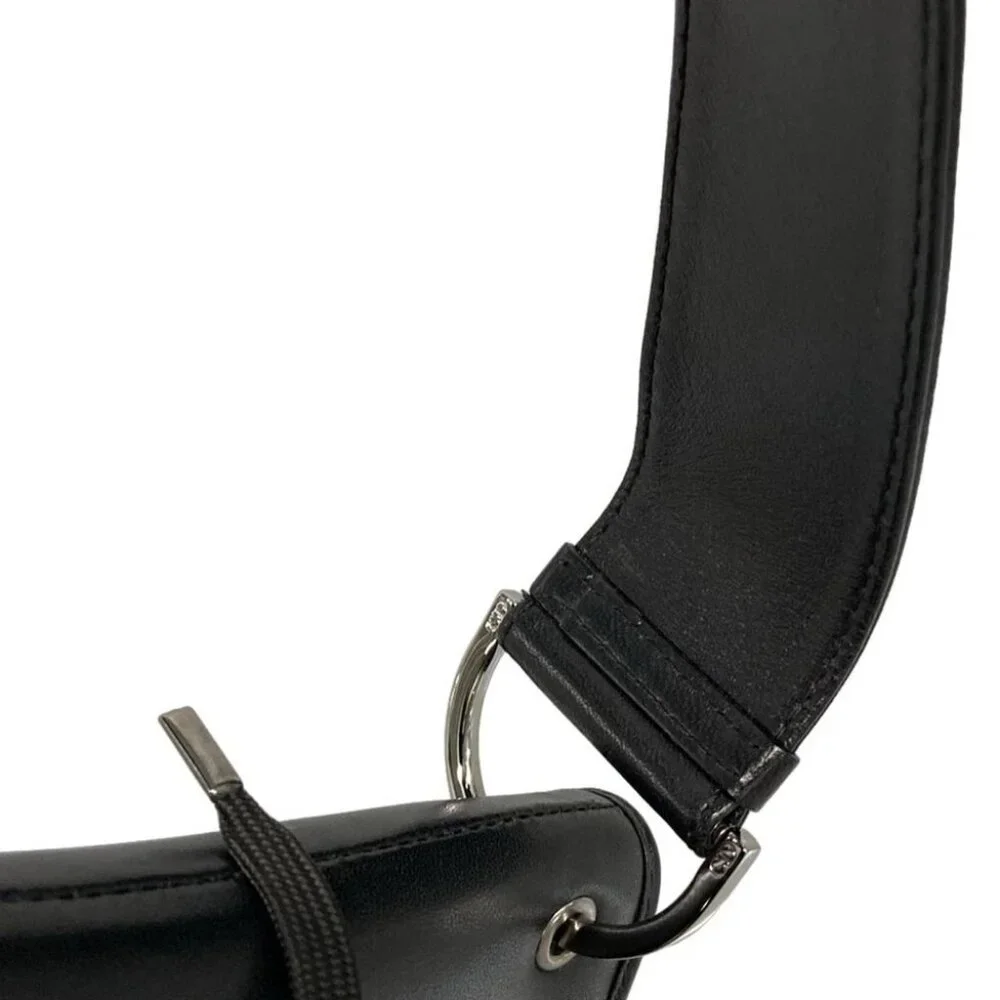 DIOR/ChristianDior Admit It - Black Leather Chemical Fiber Shoulder Bag - Picture 12 of 15